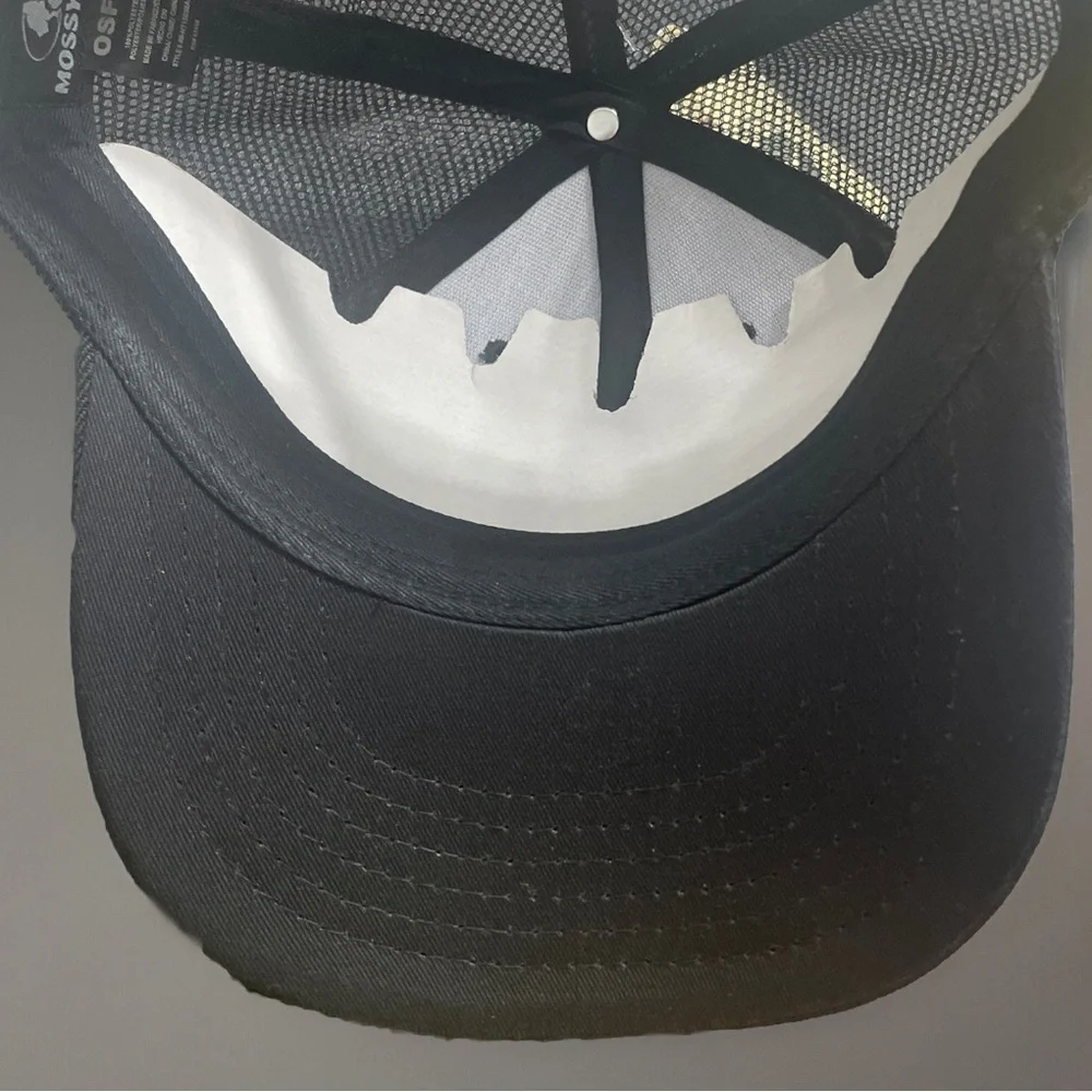 Mossy Oak‎ ✨Men's Snapback Mesh Cap OSFM Polyester Twill Black NWT